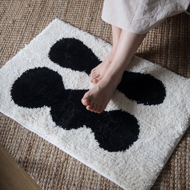 Home Simple Abstract Bedside Tufted Carpet