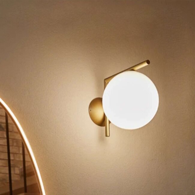 Glass Wall Lamp Bedroom Bedside Lamp Corridor Lamps
